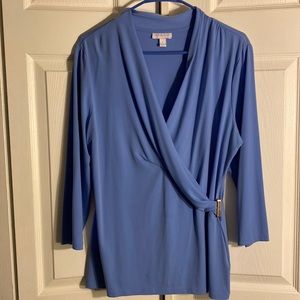 Women’s Top. Size: L, colour: light blue, 3/4 sleeve